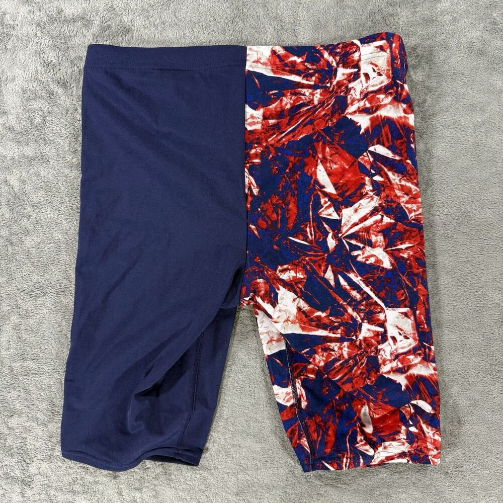 Arena Men’s CRACKLE JAMMER Swim Bottoms Red White Blue USA America Size 34 - Picture 2 of 3